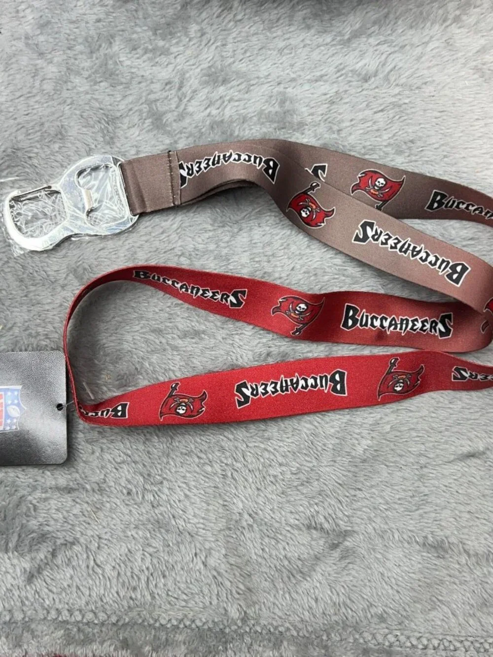 Tampa Bay Buccaneers Lanyard Bottle Opener Keychain Ombre NFL Official Merch